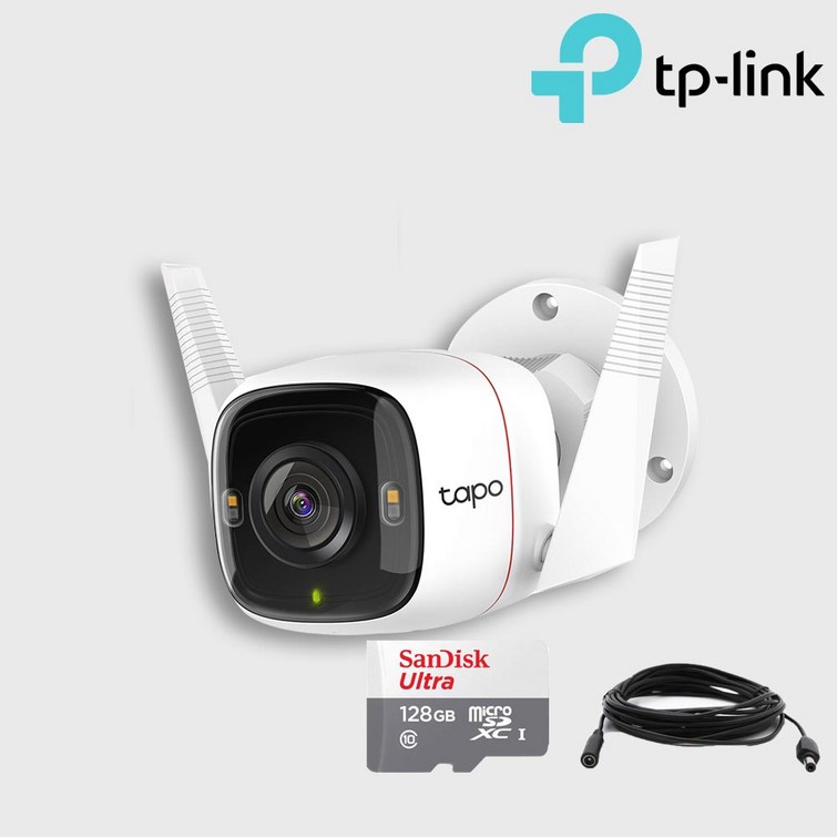 티피링크 Tapo C320WS 홈CCTV micro SD 카드 128GB 전원연장선 5M 실외,농막,공장,가게 티피링크 Tapo C320WS 홈CCTV micro SD 카드 128GB 전원연장선 5M 실외,농막,공장,가게